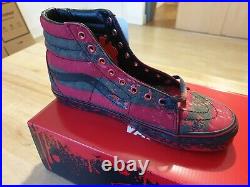 Vans X Horror Nightmare On Elm Street Freddy Krueger Shoes Sneakers UK 9.5