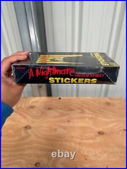 Vintage 1984 A Nightmare on Elm Street Stickers Sealed Box 48ct Packs SEALED