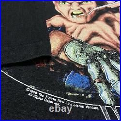 Vintage 1989 Nightmare On Elm Street 5 Freddy Krueger Horror Movie T-shirt XL
