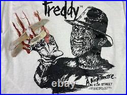 Vintage 90s 1990 Freddy Krueger Nightmare on Elm Street Horror Movie T Shirt RR
