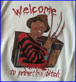 Vintage Freddy Krueger Nightmare On Elm Street Crewneck Size XL, Vintage Horror