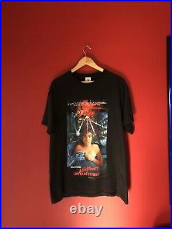 Vintage Nightmare On Elm Street Movie Film T-Shirt Size Large tee