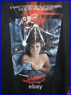 Vintage Nightmare On Elm Street T Shirt Size Large & Vtg Freddy Krueger Toy