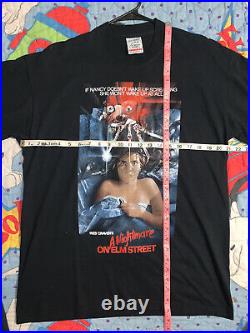 Vintage Nightmare On Elm Street T Shirt Size Large & Vtg Freddy Krueger Toy