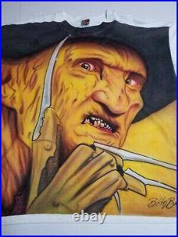 Vtg 90s All Over Print Freddy Krueger Nightmare On Elm Street Movie Promo 3XL