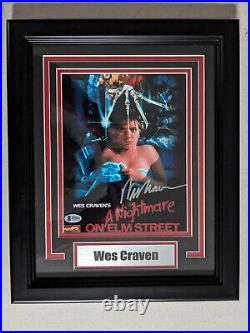 Wes CRAVEN Signed 8x10 Photo FRAMED Nightmare on Elm Street BAS COA9/