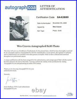 Wes Craven Signed 8x10 Photo Nightmare On Elm Street Director Scream Acoa Loa