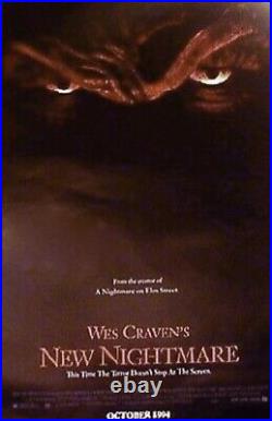 Wes Craven's New Nightmare Orginal Rolled Movie Poster 1994 Elm Street VII